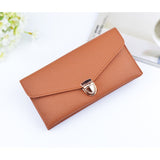 Women 's long section of solid color fashion wallet