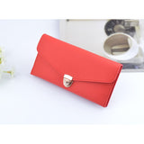 Women 's long section of solid color fashion wallet