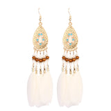 New 1 Pair Elegant Women Crystal Rhinestone Ear Stud Fashion Earrings Chain